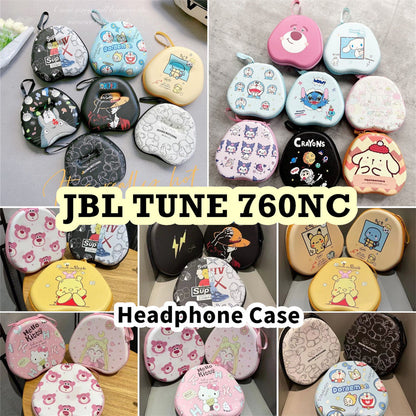 For JBL TUNE 760NC Headphone Case Cartoon Creative Patterns Headset Earpads Storage Bag Casing Box