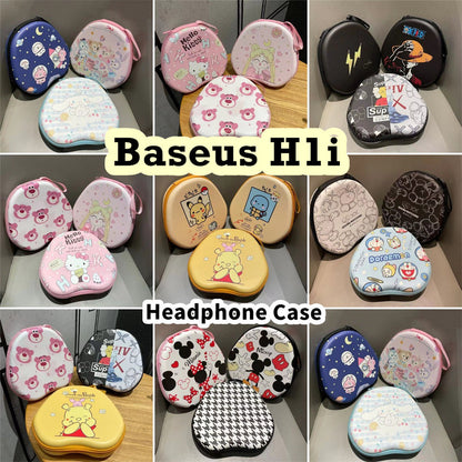 For Baseus H1i Headphone Case Cartoon Creative Patterns Headset Earpads Storage Bag Casing Box