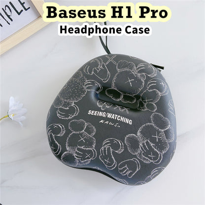 For Baseus H1 Pro Headphone Case Cartoon Creative Patterns Headset Earpads Storage Bag Casing Box