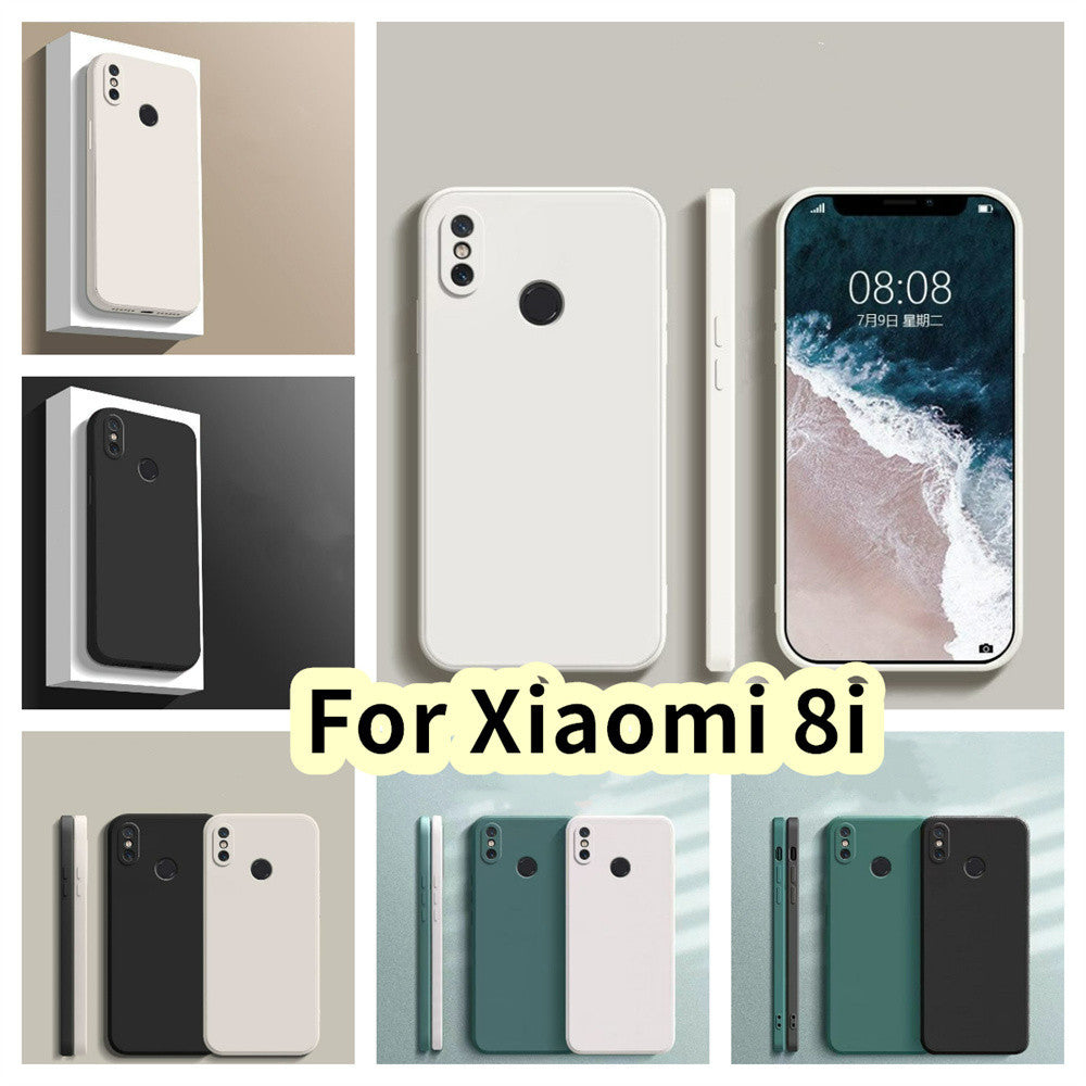 For Xiaomi 8i Cover Drop and wear resistant Silicone Full Case Classic Simple Solid Color Phone Case Cover