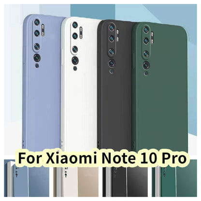 For Xiaomi Note 10 Pro Cover Drop and wear resistant Silicone Full Case Classic Simple Solid Color Phone Case Cover