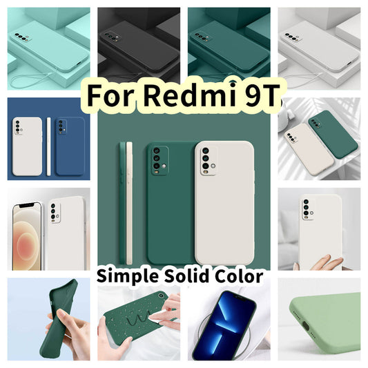For Redmi 9T Cover Drop and wear resistant Silicone Full Case Classic Simple Solid Color Phone Case Cover