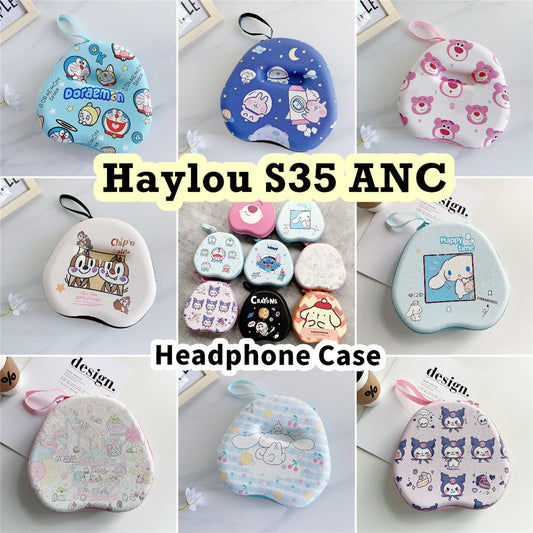 For Haylou S35 ANC Headphone Case Cartoon Creative Patterns Headset Earpads Storage Bag Casing Box