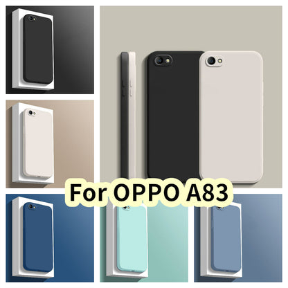 For OPPO A83 Cover Drop and wear resistant Silicone Full Case Classic Simple Solid Color Phone Case Cover
