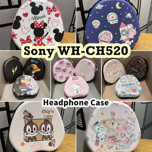 For Sony WH-CH520 Headphone Case Cartoon Creative Patterns Headset Earpads Storage Bag Casing Box