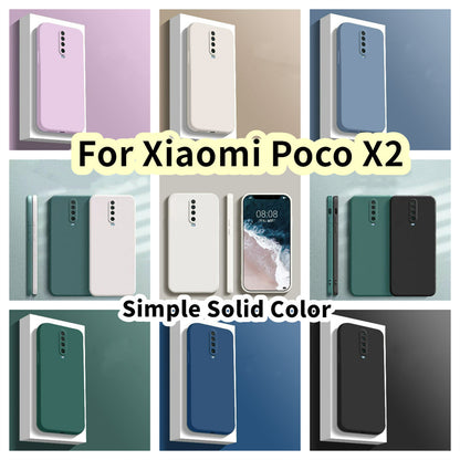 For Xiaomi Poco X2 Cover Drop and wear resistant Silicone Full Case Classic Simple Solid Color Phone Case Cover