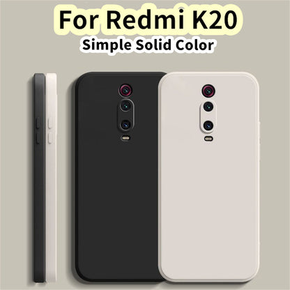 For Redmi K20 Cover Drop and wear resistant Silicone Full Case Classic Simple Solid Color Phone Case Cover