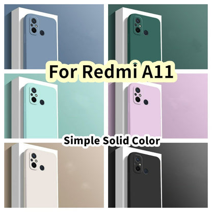 For Redmi A11 Cover Drop and wear resistant Silicone Full Case Classic Simple Solid Color Phone Case Cover