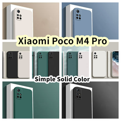 For Xiaomi Poco M4 Pro Cover Drop and wear resistant Silicone Full Case Classic Simple Solid Color Phone Case Cover