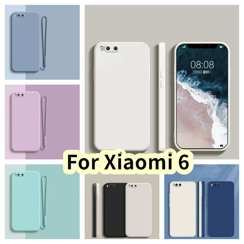 For Xiaomi 6 Cover Drop and wear resistant Silicone Full Case Classic Simple Solid Color Phone Case Cover