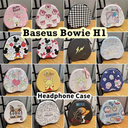 For Baseus Bowie H1 Headphone Case Cartoon Creative Patterns Headset Earpads Storage Bag Casing Box