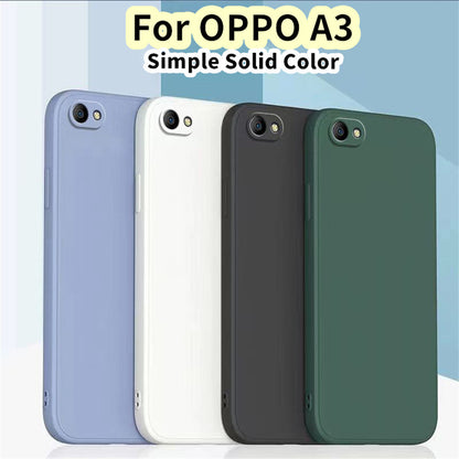 For OPPO A3 Cover Drop and wear resistant Silicone Full Case Classic Simple Solid Color Phone Case Cover