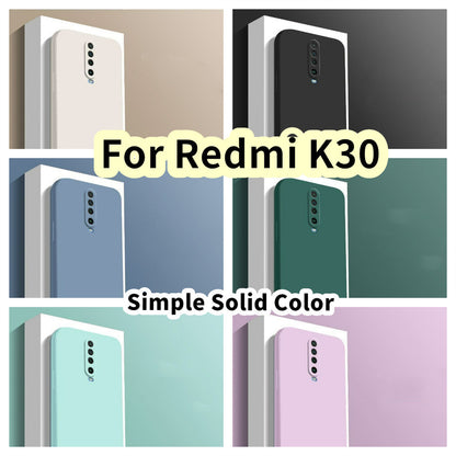 For Redmi K30 Cover Drop and wear resistant Silicone Full Case Classic Simple Solid Color Phone Case Cover