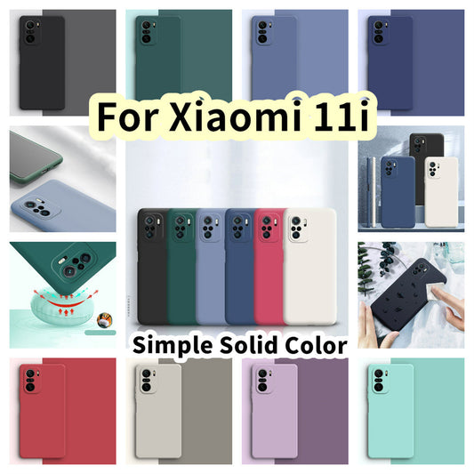 For Xiaomi 11i Cover Drop and wear resistant Silicone Full Case Classic Simple Solid Color Phone Case Cover
