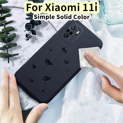 For Xiaomi 11i Cover Drop and wear resistant Silicone Full Case Classic Simple Solid Color Phone Case Cover