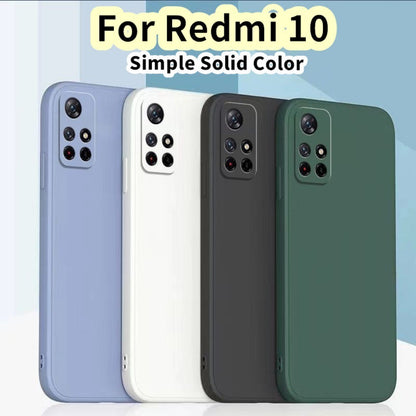 For Redmi 10 Cover Drop and wear resistant Silicone Full Case Classic Simple Solid Color Phone Case Cover