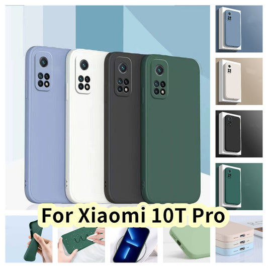 For Xiaomi 10T Pro Cover Drop and wear resistant Silicone Full Case Classic Simple Solid Color Phone Case Cover