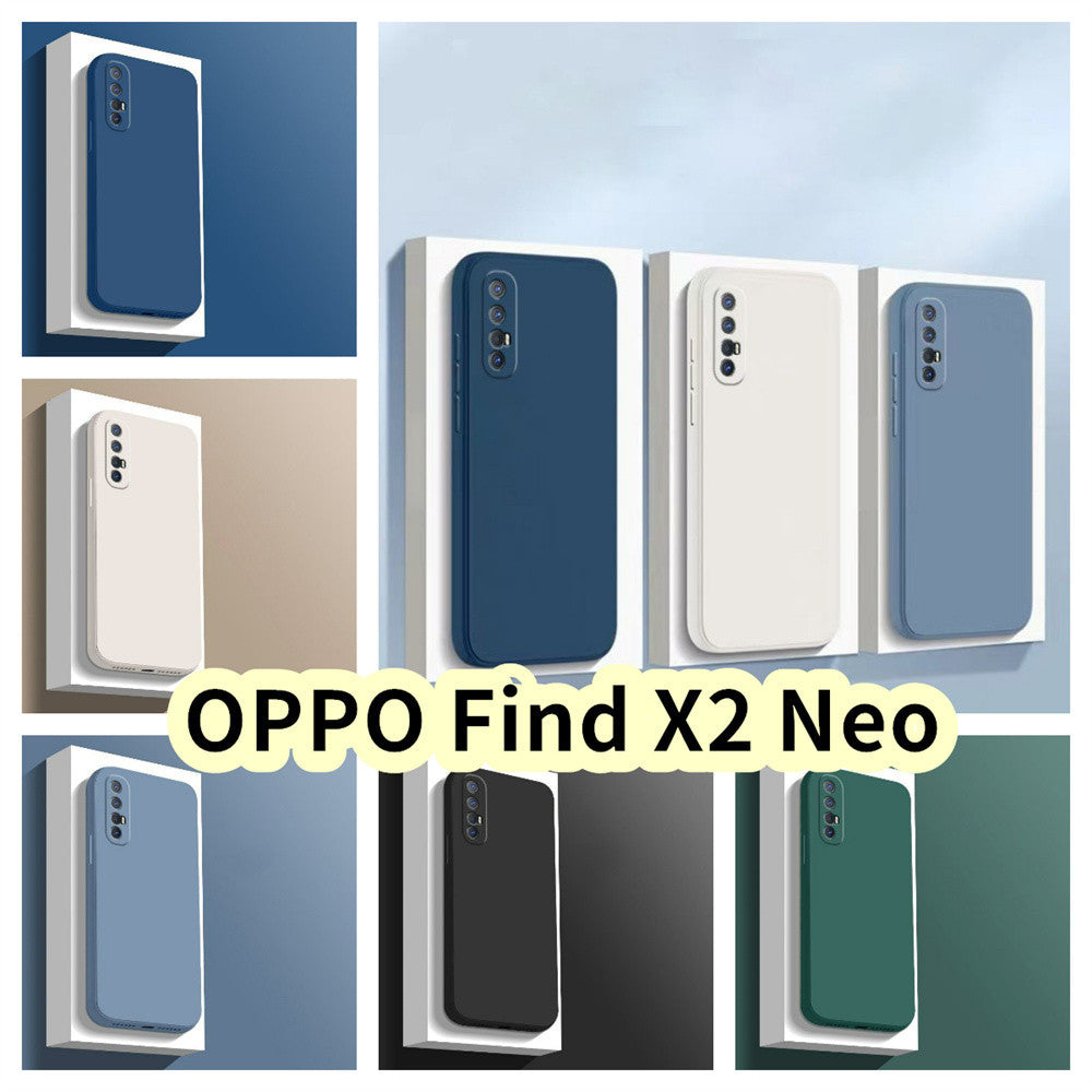 For OPPO Find X2 Neo Cover Drop and wear resistant Silicone Full Case Classic Simple Solid Color Phone Case Cover