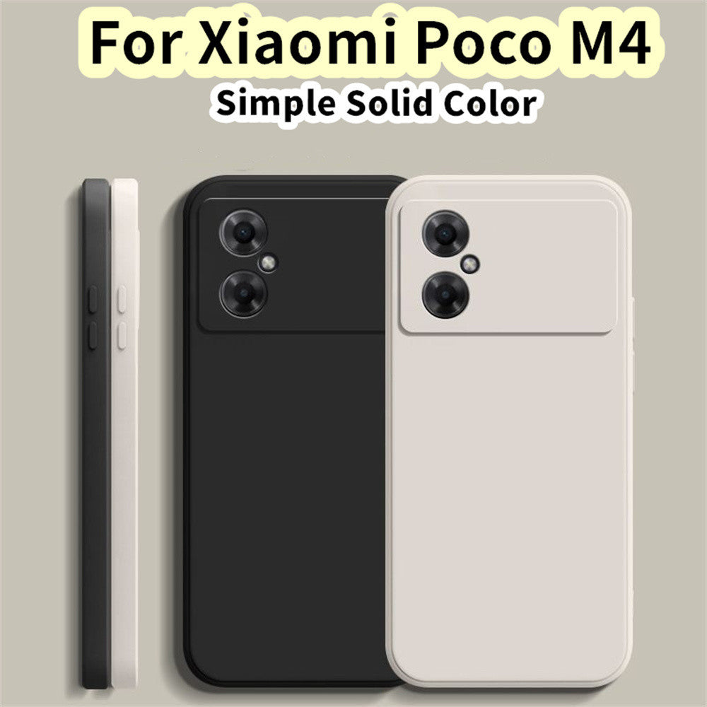 For Xiaomi Poco M4 Cover Drop and wear resistant Silicone Full Case Classic Simple Solid Color Phone Case Cover