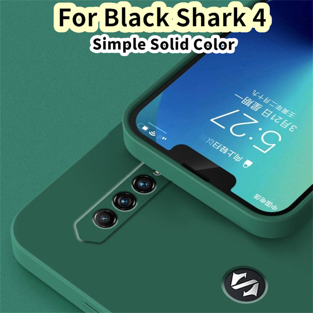 For Black Shark 4 Cover Drop and wear resistant Silicone Full Case Classic Simple Solid Color Phone Case Cover