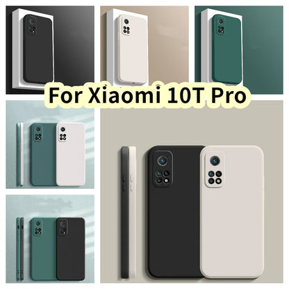 For Xiaomi 10T Pro Cover Drop and wear resistant Silicone Full Case Classic Simple Solid Color Phone Case Cover