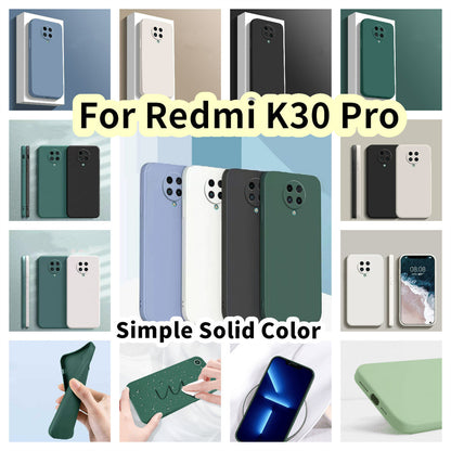 For Redmi K30 Pro Cover Drop and wear resistant Silicone Full Case Classic Simple Solid Color Phone Case Cover