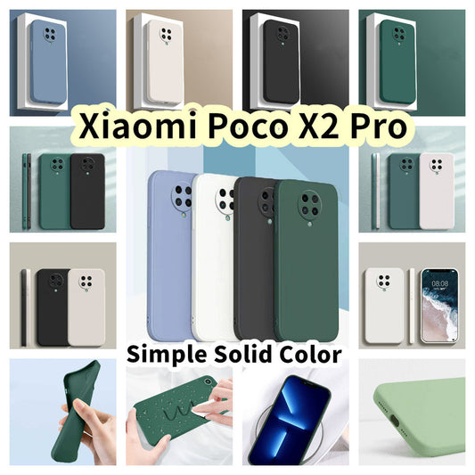 For Xiaomi Poco X2 Pro Cover Drop and wear resistant Silicone Full Case Classic Simple Solid Color Phone Case Cover