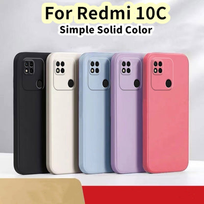 For Redmi 10C Cover Drop and wear resistant Silicone Full Case Classic Simple Solid Color Phone Case Cover
