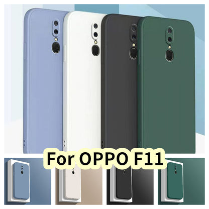 For OPPO F11 Cover Drop and wear resistant Silicone Full Case Classic Simple Solid Color Phone Case Cover
