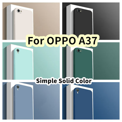 For OPPO A37 Cover Drop and wear resistant Silicone Full Case Classic Simple Solid Color Phone Case Cover