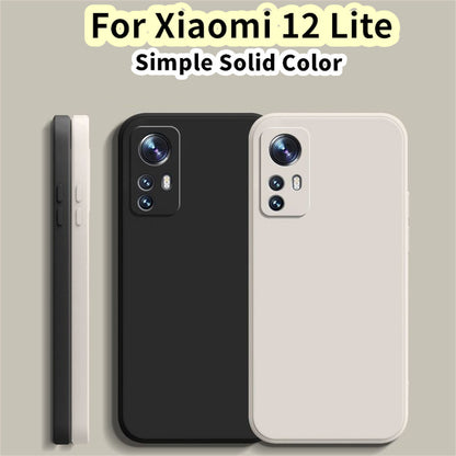 For Xiaomi 12 Cover Drop and wear resistant Silicone Full Case Classic Simple Solid Color Phone Case Cover