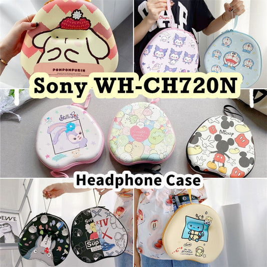 For Sony WH-CH720N Headphone Case Cartoon Creative Patterns Headset Earpads Storage Bag Casing Box