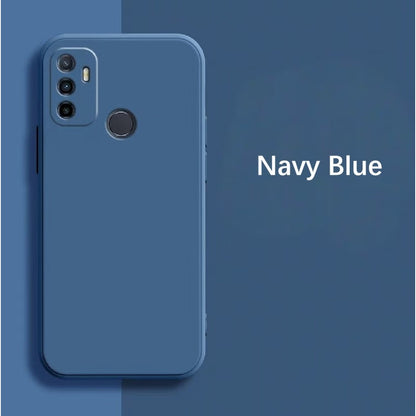 For OPPO A11S 2021 Cover Drop and wear resistant Silicone Full Case Classic Simple Solid Color Phone Case Cover