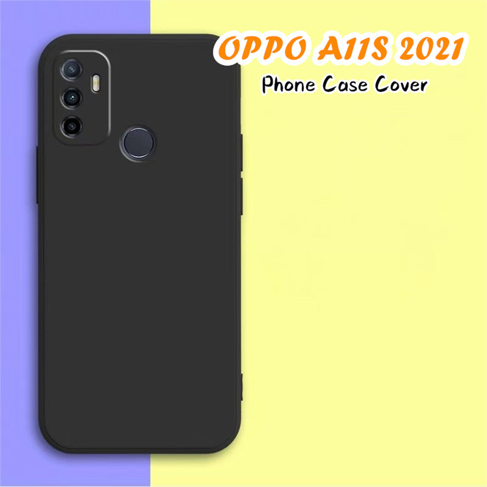 For OPPO A11S 2021 Cover Drop and wear resistant Silicone Full Case Classic Simple Solid Color Phone Case Cover