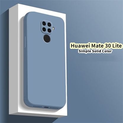 For Huawei Mate 30 Lite Cover Drop and wear resistant Silicone Full Case Classic Simple Solid Color Phone Case Cover