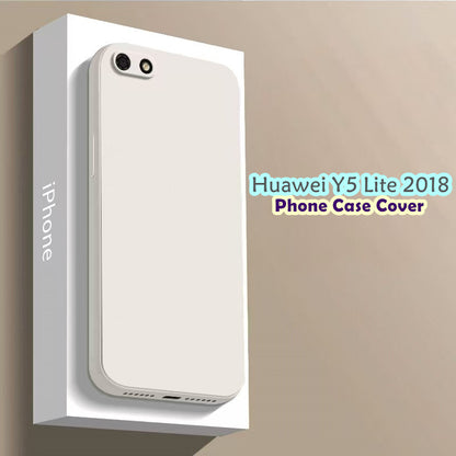 For Huawei Y5 Lite 2018 Cover Drop and wear resistant Silicone Full Case Classic Simple Solid Color Phone Case Cover