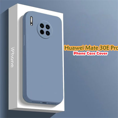 For Huawei Mate 30E Pro Cover Drop and wear resistant Silicone Full Case Classic Simple Solid Color Phone Case Cover