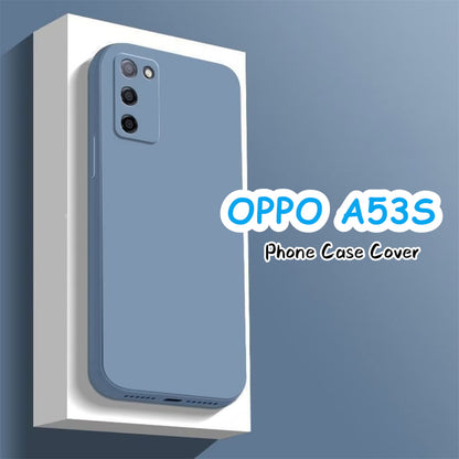 For OPPO A53S Cover Drop and wear resistant Silicone Full Case Classic Simple Solid Color Phone Case Cover