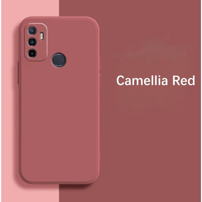 For OPPO A11S 2021 Cover Drop and wear resistant Silicone Full Case Classic Simple Solid Color Phone Case Cover