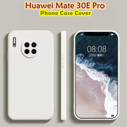 For Huawei Mate 30E Pro Cover Drop and wear resistant Silicone Full Case Classic Simple Solid Color Phone Case Cover