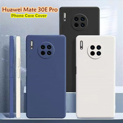 For Huawei Mate 30E Pro Cover Drop and wear resistant Silicone Full Case Classic Simple Solid Color Phone Case Cover