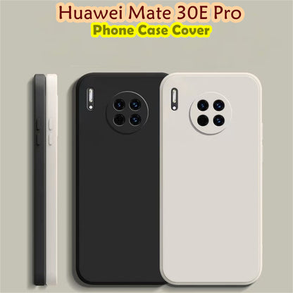 For Huawei Mate 30E Pro Cover Drop and wear resistant Silicone Full Case Classic Simple Solid Color Phone Case Cover