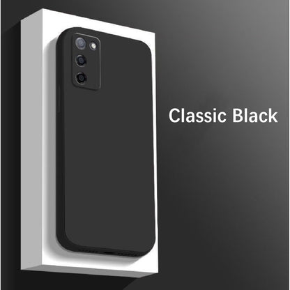 For OPPO A53S Cover Drop and wear resistant Silicone Full Case Classic Simple Solid Color Phone Case Cover