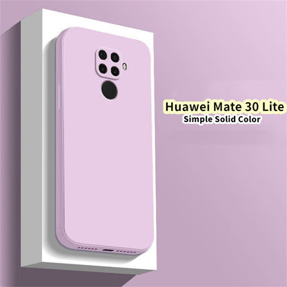 For Huawei Mate 30 Lite Cover Drop and wear resistant Silicone Full Case Classic Simple Solid Color Phone Case Cover