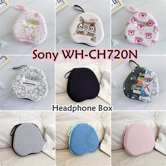For Sony WH-CH720N Headphone Case Cartoon Creative Patterns Headset Earpads Storage Bag Casing Box