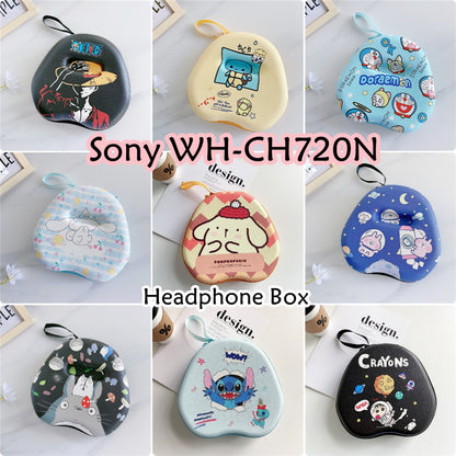 For Sony WH-CH720N Headphone Case Cartoon Creative Patterns Headset Earpads Storage Bag Casing Box