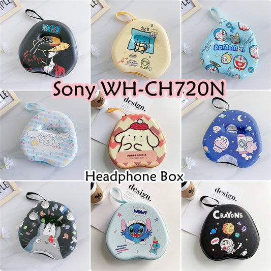 For Sony WH-CH720N Headphone Case Cartoon Creative Patterns Headset Earpads Storage Bag Casing Box