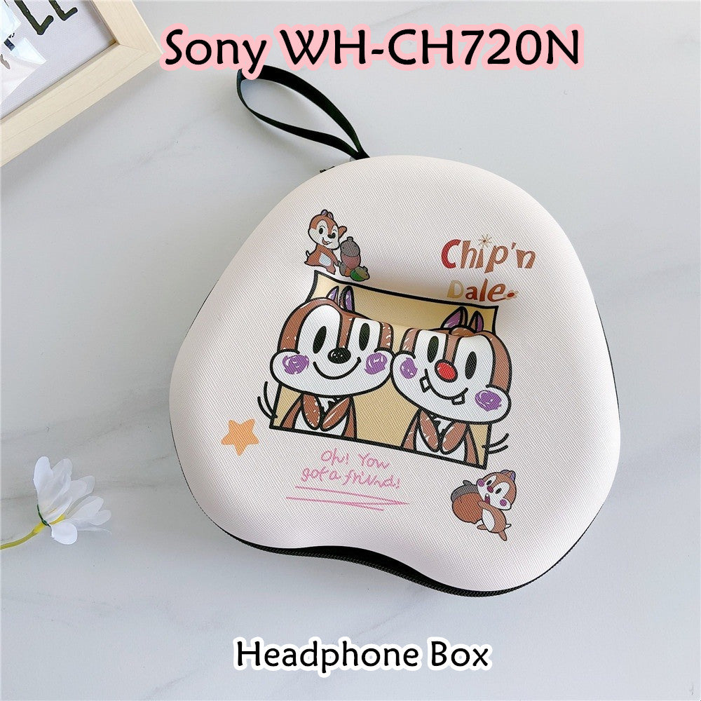 For Sony WH-CH720N Headphone Case Cartoon Creative Patterns Headset Earpads Storage Bag Casing Box