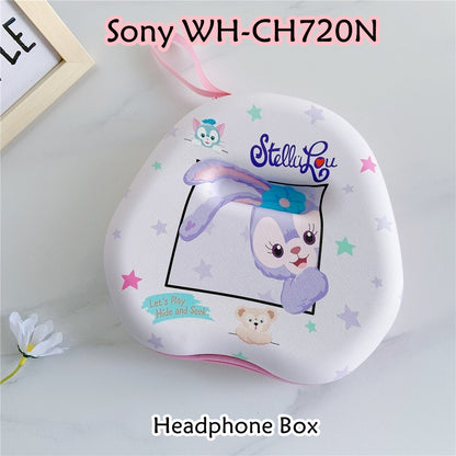 For Sony WH-CH720N Headphone Case Cartoon Creative Patterns Headset Earpads Storage Bag Casing Box