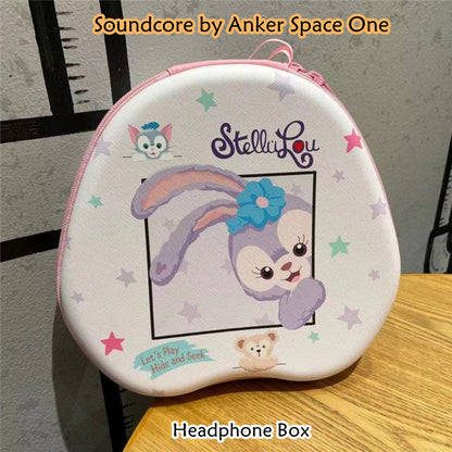 For Soundcore by Anker Space One Headphone Case Cartoon Creative Patterns Headset Earpads Storage Bag Casing Box